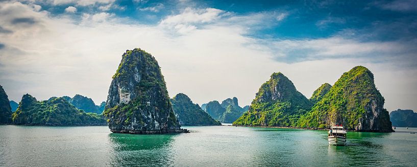 Cruise door Ha Long Bay, Vietnam van Rietje Bulthuis