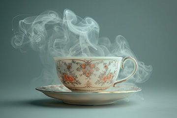 eine Tasse heißen Tee trinken von Egon Zitter