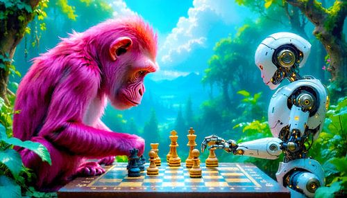 Chess – When the Little Thinker Meets AI by AidasignArt