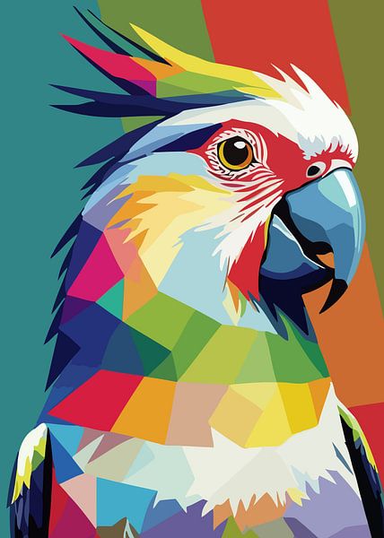 Nymphensittich Papagei Vogel Pop Art von MIROKKU