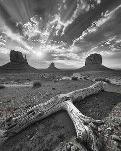 Lichtbruch am Monument Valley