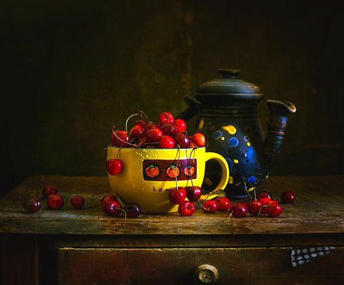 still life with cherries