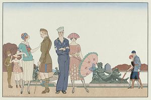 George Barbier - Les alliés à Versailles (1920)