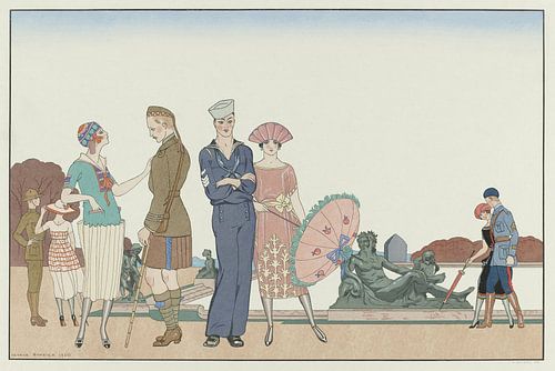 George Barbier – Les alliés à Versailles (1920)