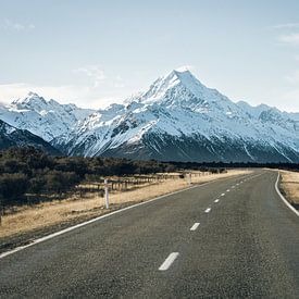 Route vers le Mont Cook, Nouvelle-Zélande sur Mark Wijsman