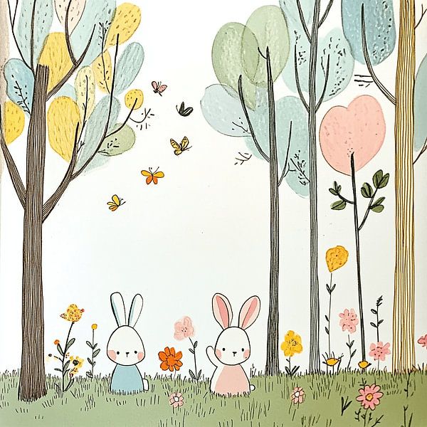 The Friendship between Forest Animals by Karina Brouwer