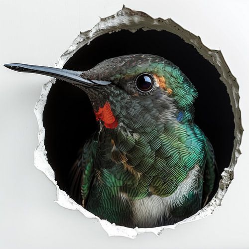 Kolibri von der Wand