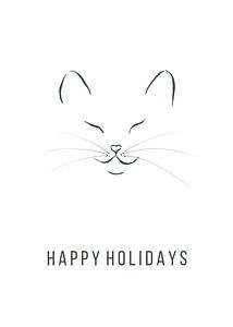 Happy Holidays Purrfect Minimalism