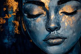 Golden dreams - Silent beauty by Poster Art Shop