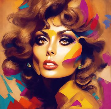 L'art abstrait avec Sofia Loren la bombe sexuelle sur Brian Morgan