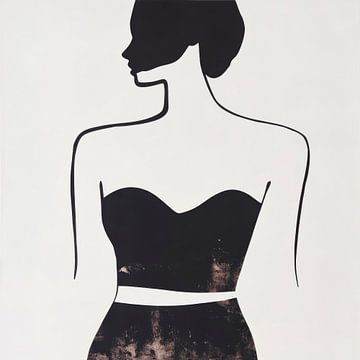 Elegant silhuette in black and white by Poster Art Shop