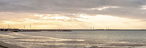 Panoramic shot of the Eastern Scheldt flood barrier
