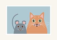 Pets Mouse and Cat.