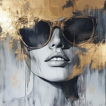 Elegantes Damen Porträt moderne Kunst