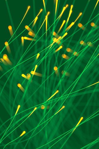 Optische vezels groen-oranje