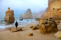 Beach in the Algarve in the fog by Corno van den Berg thumbnail