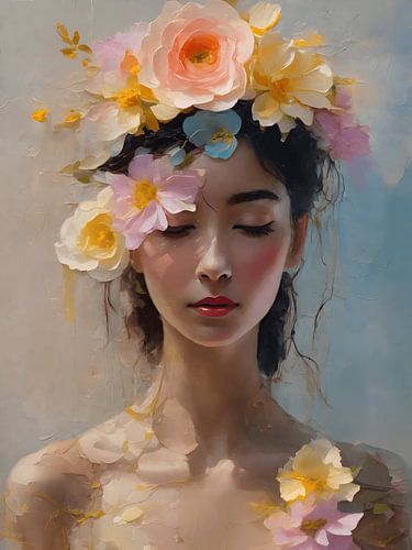 Portrait artistique d'une jeune femme