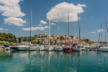Een mooie zomerdag aan de haven van Vrsar Kroatië