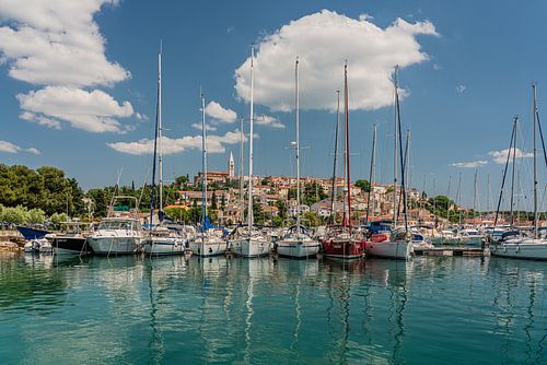 Een mooie zomerdag aan de haven van Vrsar Kroatië