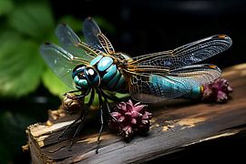 Makroaufnahme Libelle von PixelPrestige