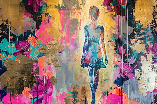 Promenade le long des fleurs colorées