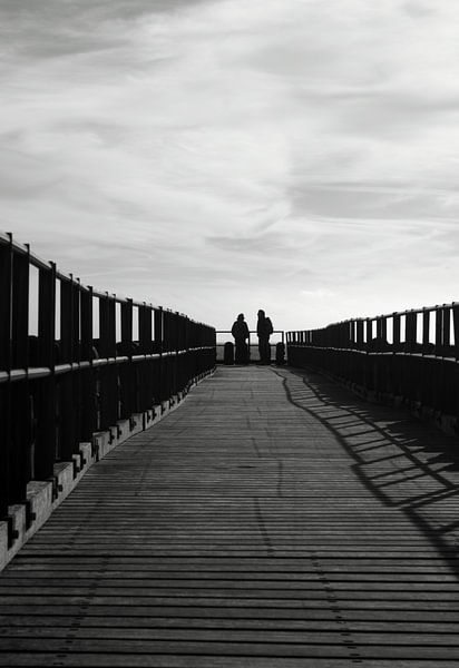 Aanlegsteiger in Oosterschelde van MSP Canvas