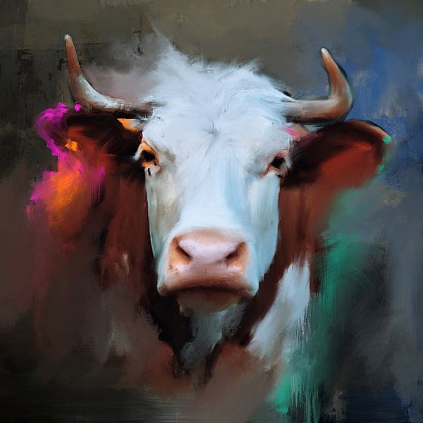Painting of a cow, The Cow collection by MadameRuiz