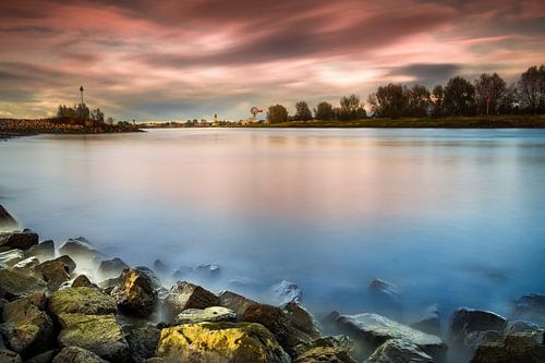 Zonsondergang, IJssel