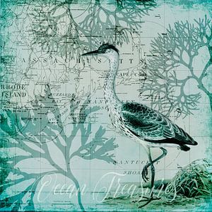 Seabird Ocean Treasures Blue von Andrea Haase