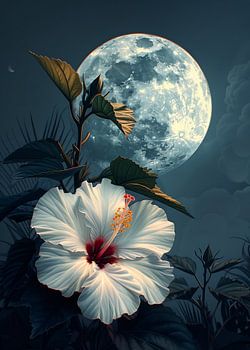 L'hibiscus et la lune
