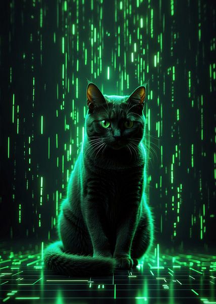 Shilouette Katze von Muhammad Yunus