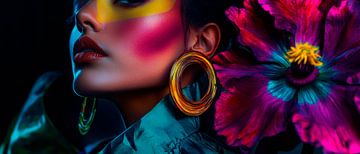 Futuristic beauty with colourful accents by Poster Art Shop