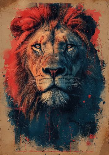 Pop-art leeuw