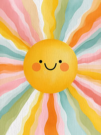Fröhliche Regenbogensonne von Stephanie Jeuffroy