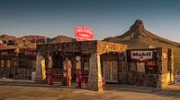 Oud benzinestation op Route 66