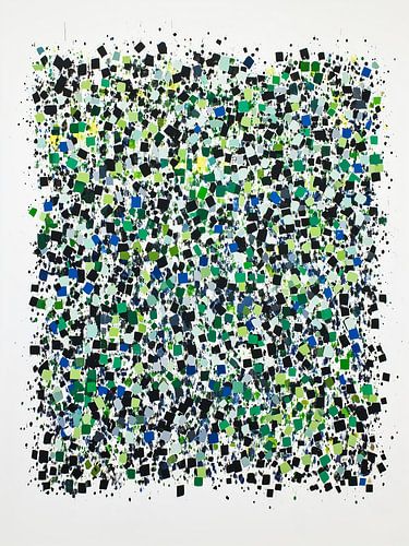 Optische Täuschung im Stil von Pollock: Dynamik und Tiefe