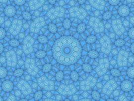 Filigran in Blau (Mandala in Blau oder Denim) von Caroline Lichthart