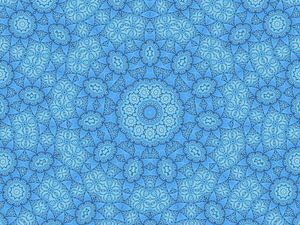 Filigran in Blau (Mandala in Blau oder Denim)
