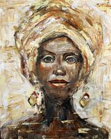 African woman yellow