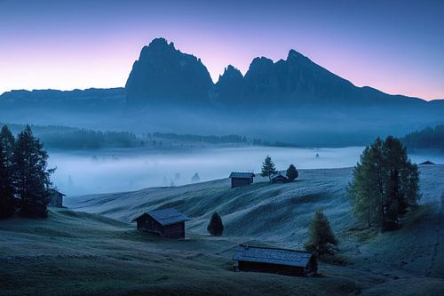 Seiser Alm voor zonsopgang