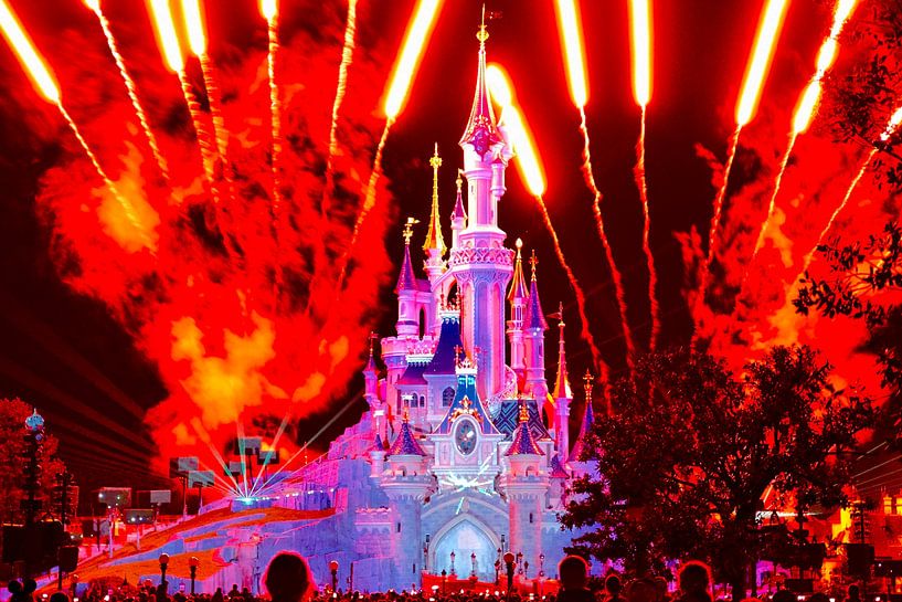 Magical Disney Palace in Paris with fireworks! by PixelPower