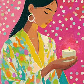 Vibrant Peaceful Evening Vibes by Wonderful Art