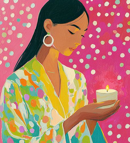 Vibrant Peaceful Evening Vibes by Wonderful Art