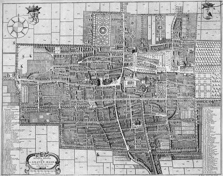 Map of The Hague from 1729 by Atelier Liesjes