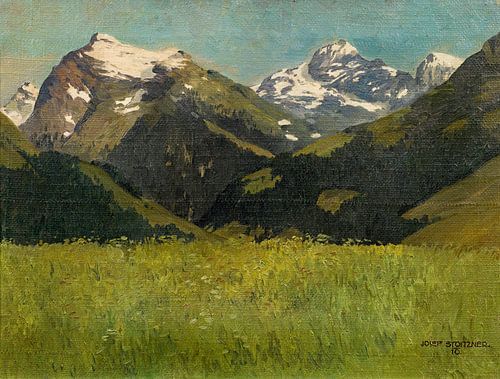Josef Stoitzner, Landschap in de Pinzgau, 1910