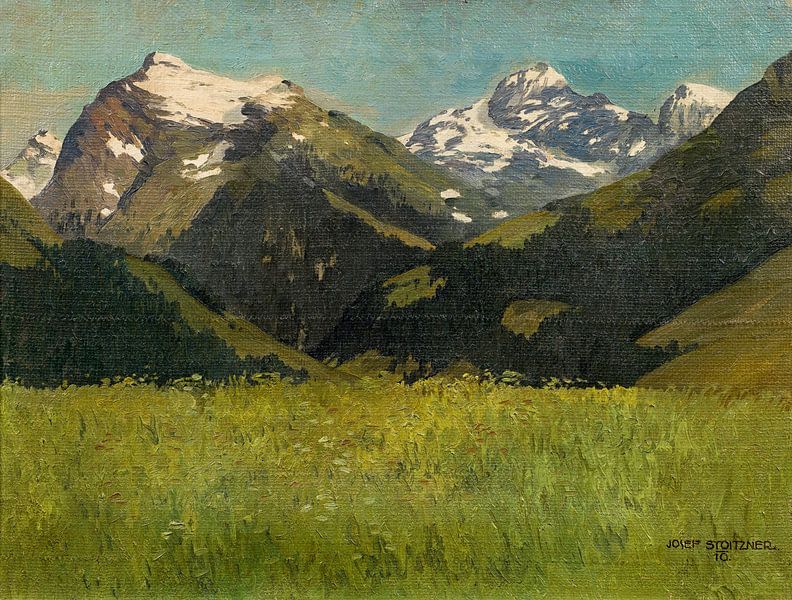 Josef Stoitzner, Landschaft im Pinzgau, 1910 von Atelier Liesjes