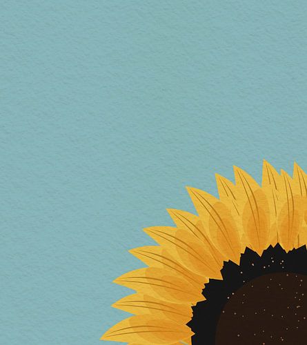 Minimal art Zonnebloemen onder de hemel