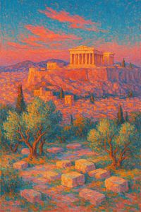 Athen - Sonnenuntergang über der Akropolis