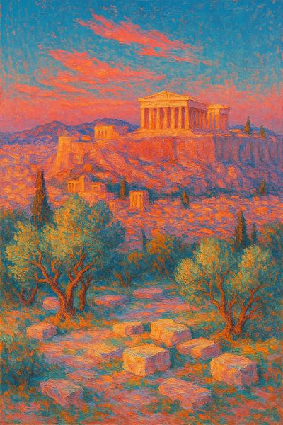 Athens – Sunset over the Acropolis by Travel Shop