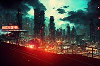 Een stadsgezicht van Neo Megacity